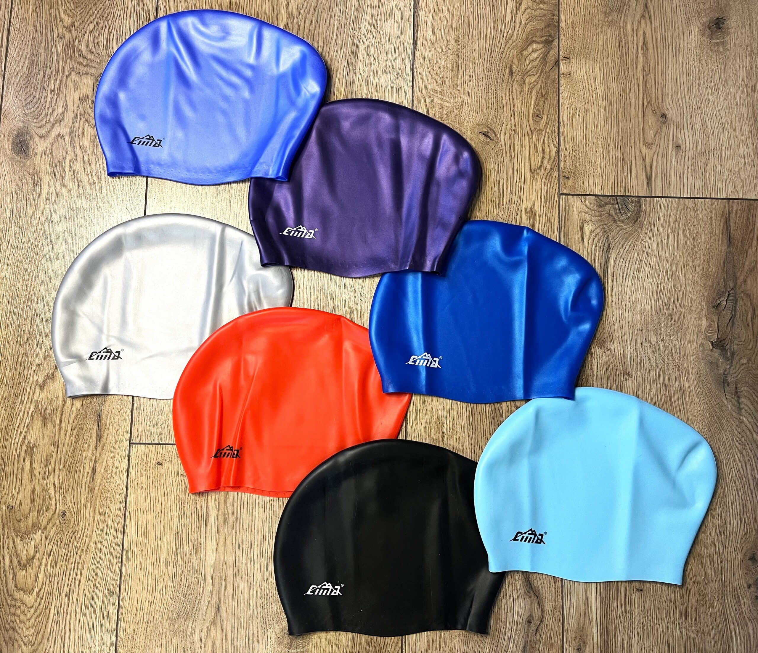 Шапочка для плавания силиконовая на длинные волосы для взрослых CIMA, цвета в ассортименте