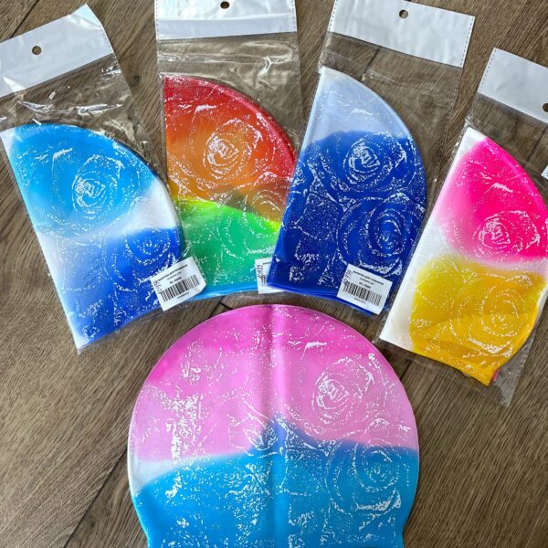 Шапочка для плавания силиконовая "Узор", цвета в ассортименте