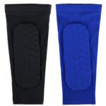 Гетры-щитки футбольные (2 в 1) синие, защита голени, размер M