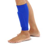 Гетры-щитки футбольные (2 в 1) синие, защита голени, размер M