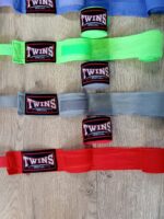 Бинты боксерские TWINS (4 метра) хлопок с эластаном, цвет в ассортим.