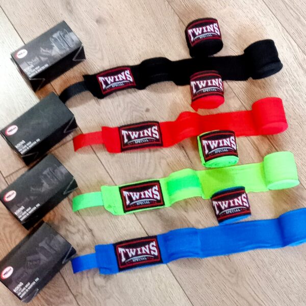 Бінти боксерські TWINS, 5метрів, бавовна з еластаном, колір в асортименті