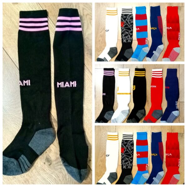 Гетры детские с символикой футбольного клуба SPOINT INTER MIAMI AWAY 2024, размер 32-39, цвет - черный