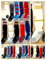 Гетри футбольні клубні BARCELONA AWAY 2024, розмір 32-39, колір - бордовий-синій