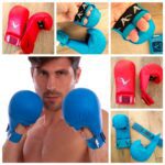 Накладки (рукавички) для карате Arawaza, розмір S-L, колір - синій