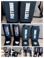 Захист гомілки та стопи з фіксатором FISTRAGE, розміри S-XL, колір - чорний