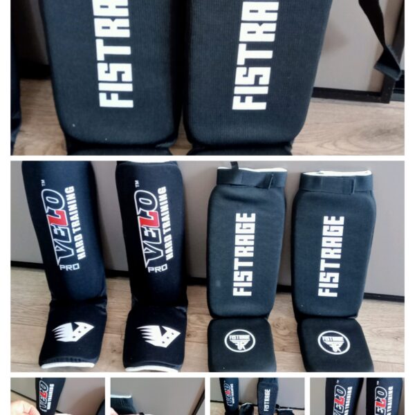 Захист гомілки та стопи з фіксатором FISTRAGE, розміри S-XL, колір - чорний