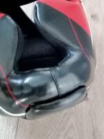 Шолом боксерський з повним захистом чорно-червоний, розмір SL