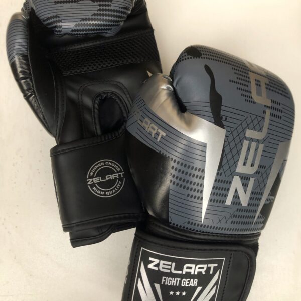 Рукавички боксерські 8-14 унцій, колір чорний-сірий