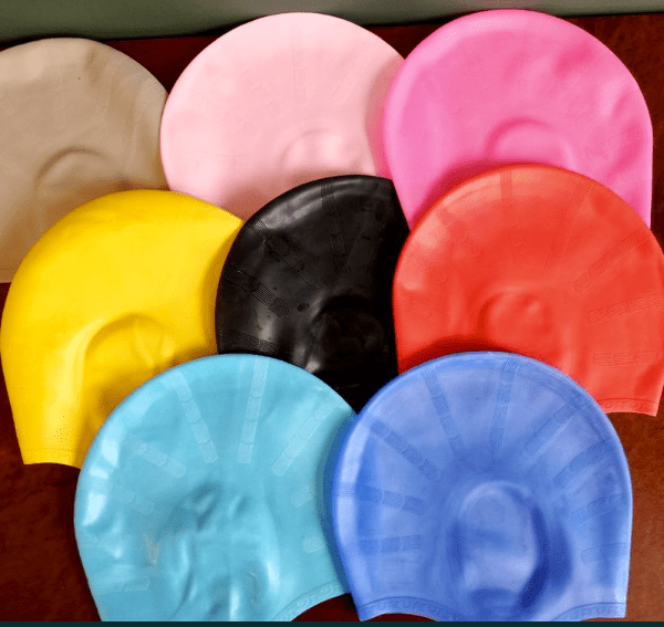 Шапочка для плавання силіконова на довге волосся, кольори в асортименті.