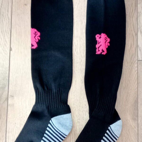 Гетры детские с символикой футбольного клуба AC MILAN HOME 2025, размер 27-35, цвет черный