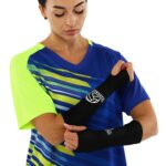 Нарукавники компрессионные волейбольные рукава с накладками для защиты рук (к-т из 2шт), цвет - черный