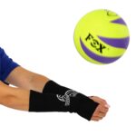 Нарукавники компрессионные волейбольные рукава с накладками для защиты рук (к-т из 2шт), цвет - черный