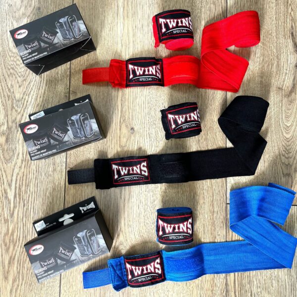 Бінти боксерські бавовна з еластаном TWINS, 3метри, кольори в асортименті