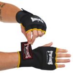 Перчатки-бинты внутренние гелевые из полиэстера TWINS,размер S-XL, цвет-чёрный (красная окантовка)
