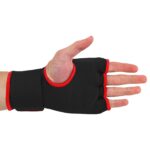 Перчатки-бинты внутренние гелевые из полиэстера TWINS,размер S-XL, цвет-чёрный (красная окантовка)