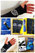 Нарукавники компресійні волейбольні (рукави з накладками для захисту)(к-т із 2шт) чорні