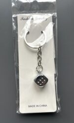 Брелок для ключів "М'яч бейсбольний", металевий