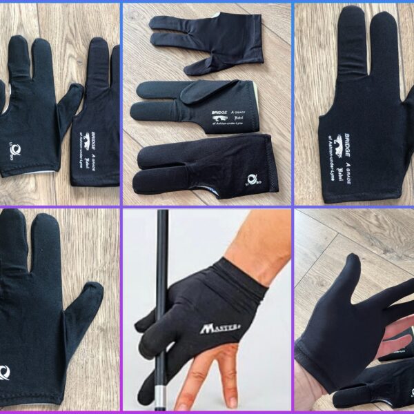 Перчатка бильярдная (с орнаментом), цвет – черный