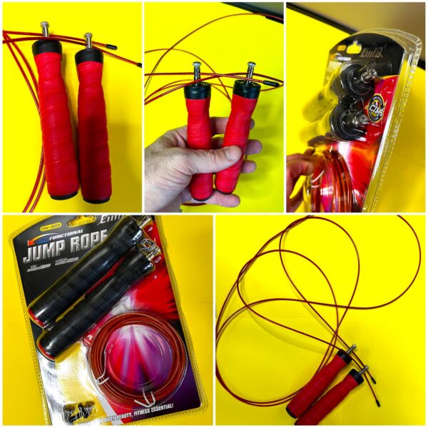 Скакалка скоростная Кроссфит с подшипником и стальным тросом CIMA, длина - 3метра, цвет - чёрный