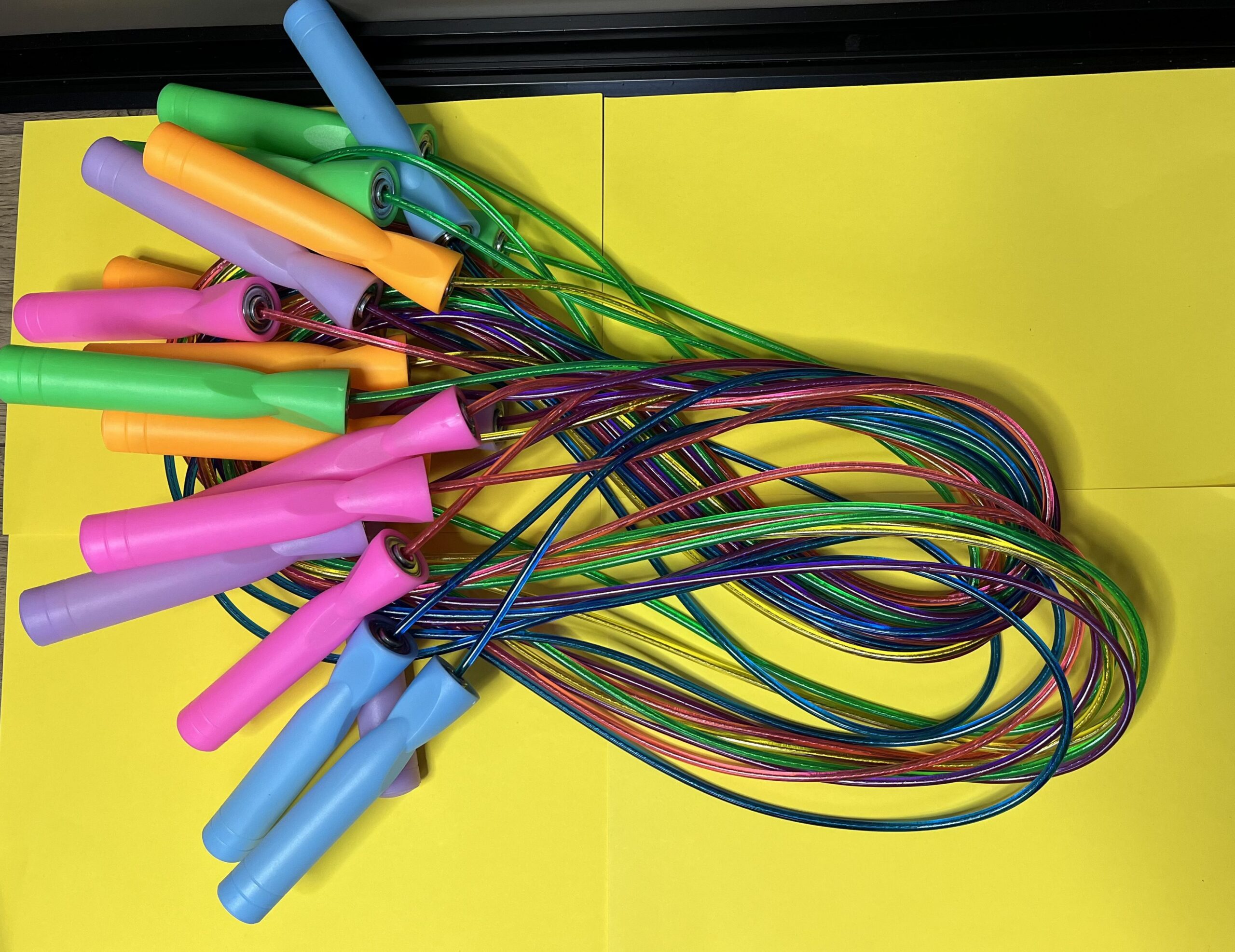 Скакалка скоростная Кроссфит с подшипником и стальным тросом CIMA, длина - 3метра, цвет - чёрный