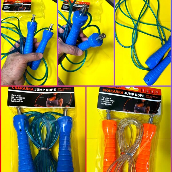 Скакалка скоростная Кроссфит с подшипником и стальным тросом CIMA, длина - 3метра, цвет - чёрный