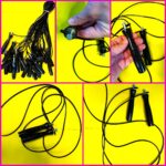 Скакалка скоростная Кроссфит с подшипником и стальным тросом CIMA, длина - 3метра, цвет - чёрный