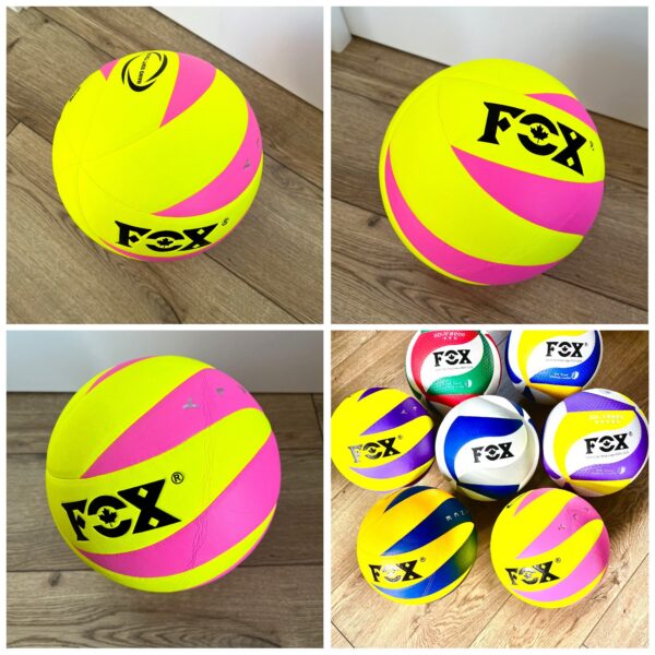 Мяч волейбольный FOX, размер №5, материал PU, цвет - желто-синий