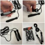 Скакалка SP-Sport L=2,6м, тонкие ручки, цвет - черный