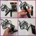 Скакалка SP-Sport L=2,6м, тонкие ручки, цвет - черный