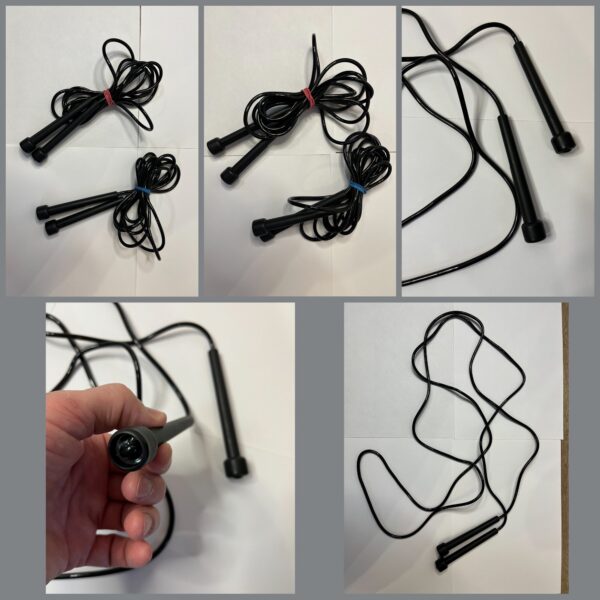 Скакалка SP-Sport L=2,6м, тонкие ручки, цвет - черный