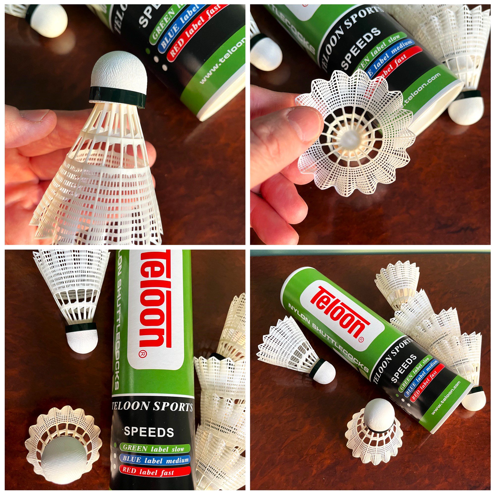 Волан для бадмінтону нейлоновий (ціна за 1 шт. ) TELOON (повільний), колір білий