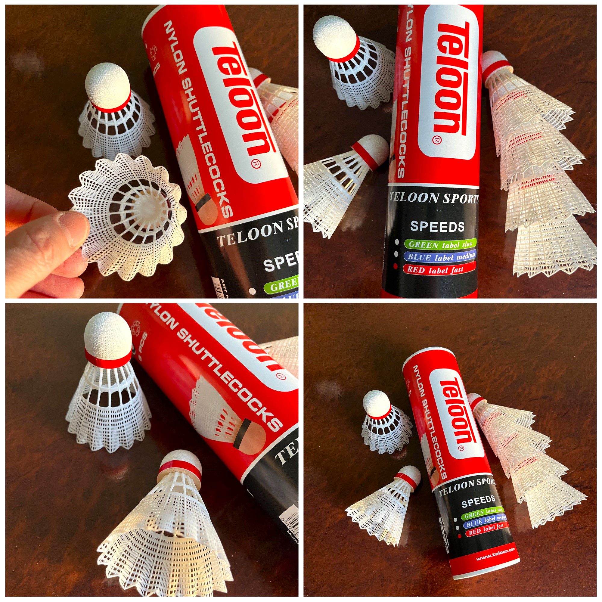 Волан для бадмінтону нейлоновий (ціна за 1 шт. ) TELOON (повільний), колір білий