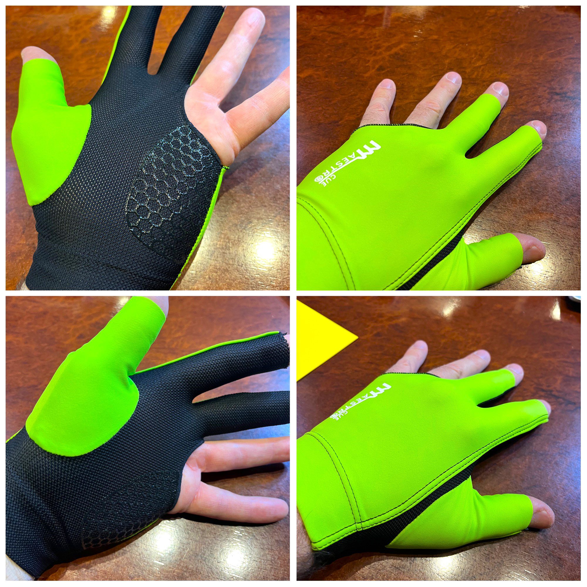 Перчатка бильярдная MAESTRO (1 шт) цвет- салатовый