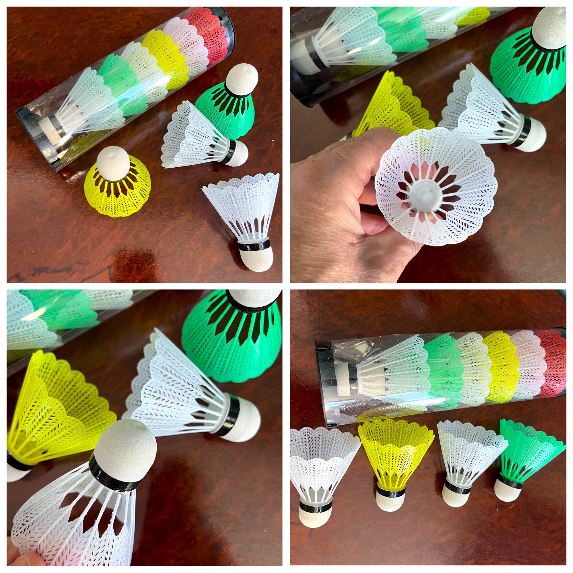 Волан для бадминтона пластиковый (цена за 1штуку), цвета в ассортименте