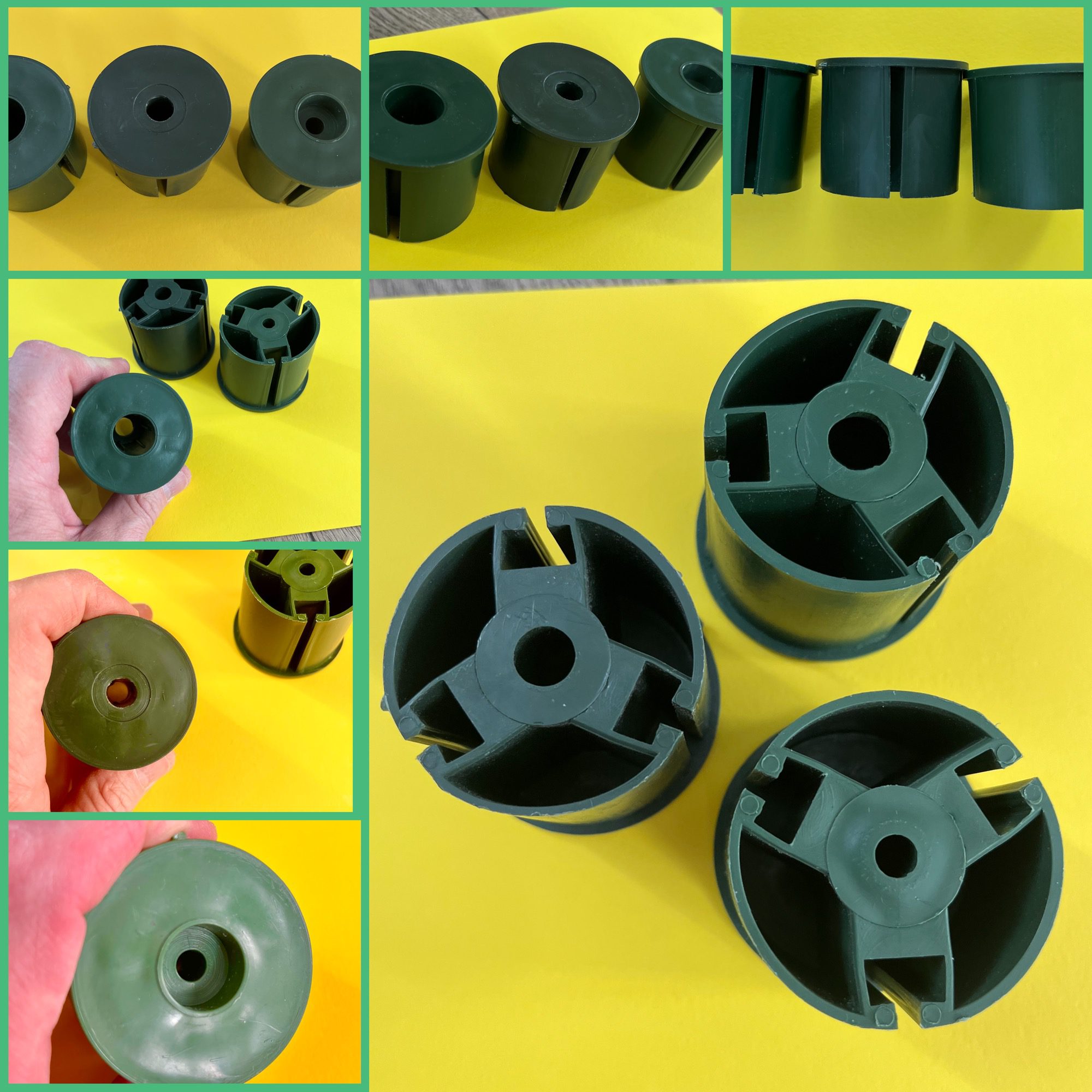 Центральная часть-бобышка крепления новогодней ёлки на 3 ножки Dотверстия=16/5мм, h бобышки=4 см