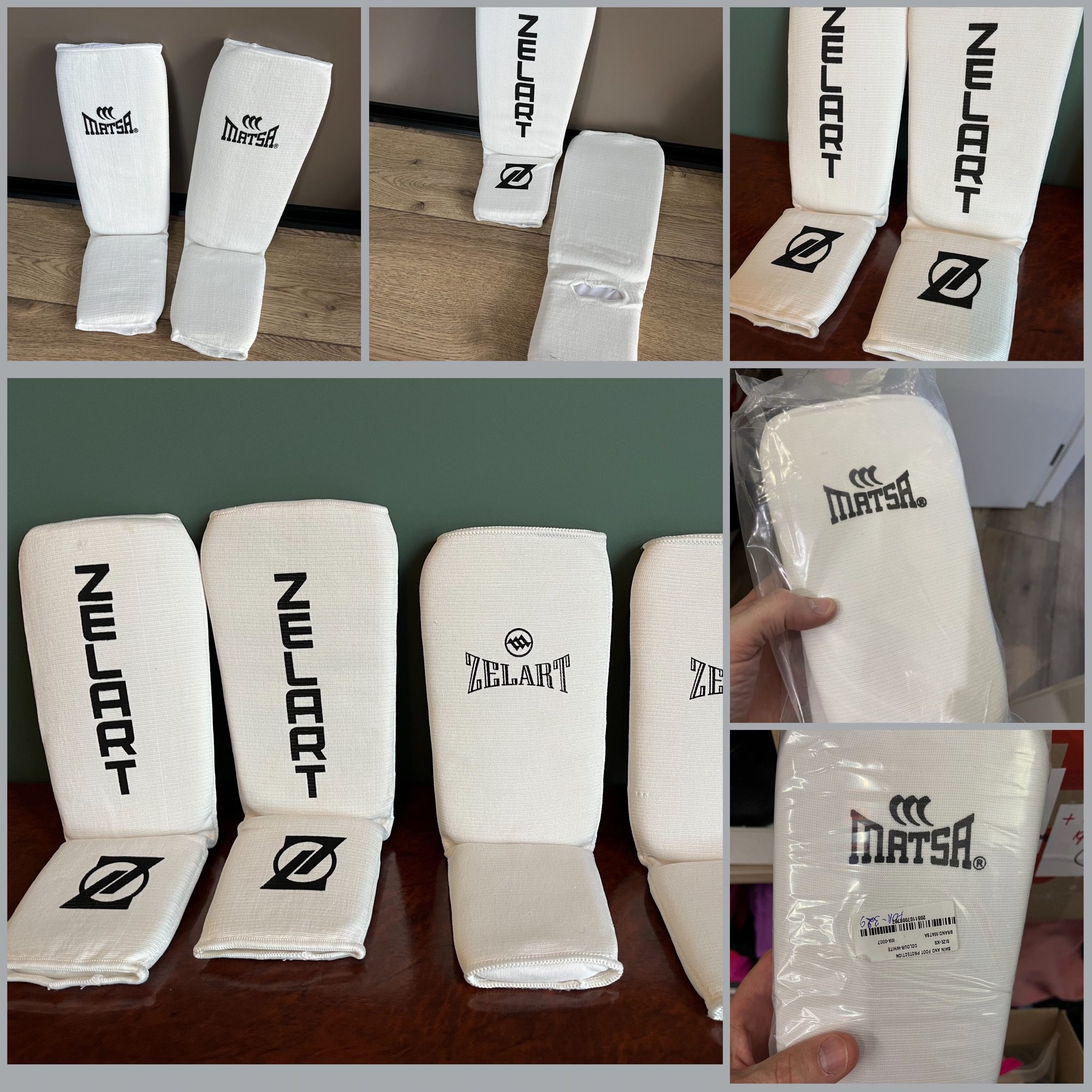 Защита голени и стопы  "ZELART", "Matsa" размер XS-XL белый