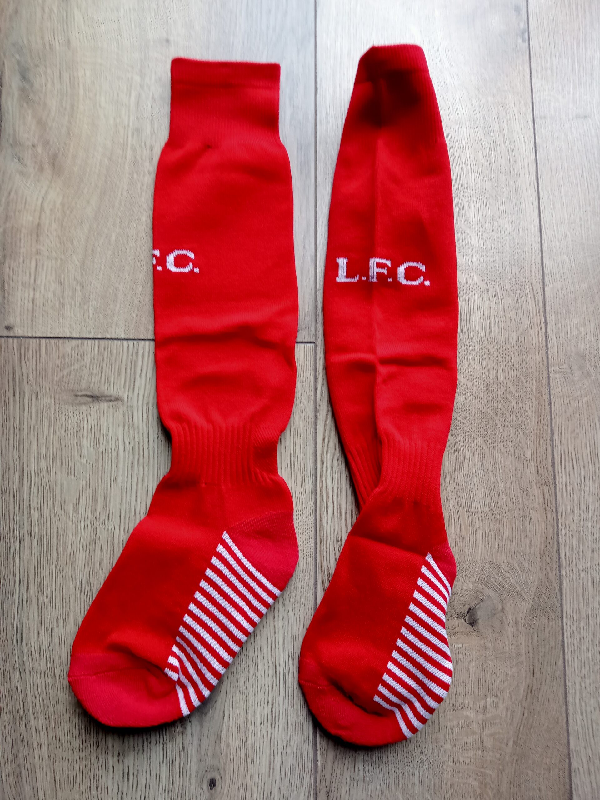 Гетри дитячі із символікою футбольного клубу SPOINT LIVERPOOL HOME 2024, розмір 32-39 червоний