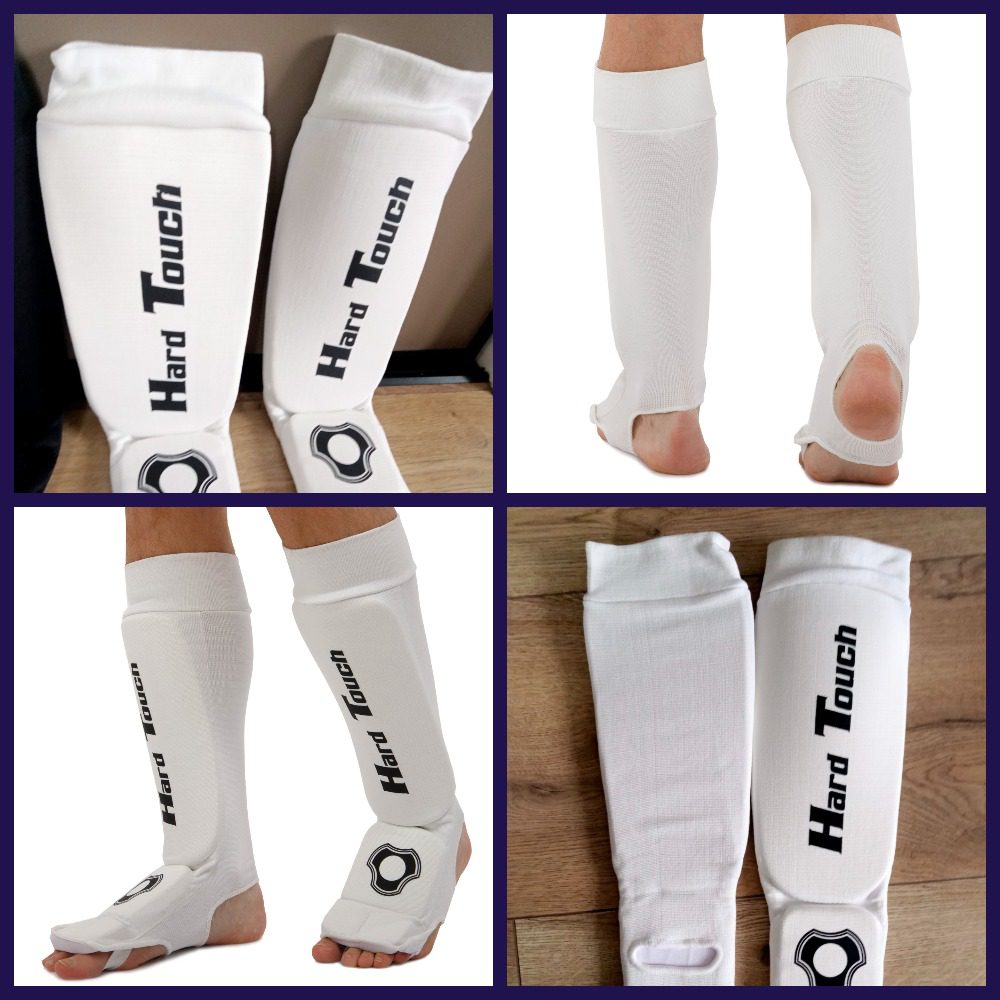 Защита голени и стопы HARD TOUCH, размеры S-XL,цвет - белый