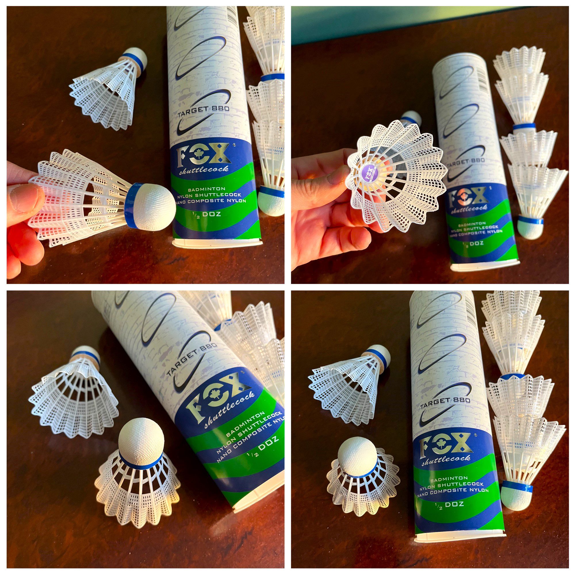 Волан для бадминтона (цена за 1 шт. ) нейлоновый  FOX , цвет белый